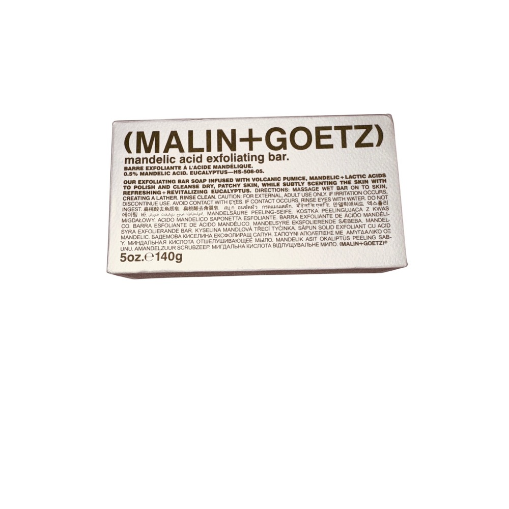 Malin+Goetz Mandelic Acid Exfoliating Bar Soap 5oz Eucalyptus HS-508-05 NEW